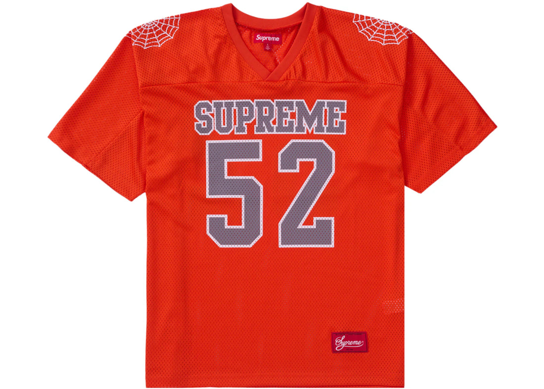 Supreme Spiderweb Football Jersey 'Orange'