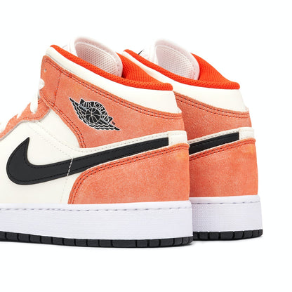 Air Jordan 1 Mid Orange Suede GS